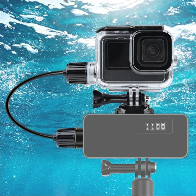 GoPro HERO10 Black / HERO9 Black 30m 충전 방수 하우징 케이스 및 버클 기본 마운트 & 나사, GoPro HERO9 Black / 충전용