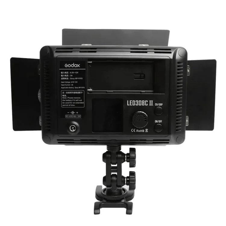 Godox LED308C II 308LED 조광 가능한 사진 조명 860LUX 전문 브이로깅 비디오 및 사진 스튜디오 조명 Canon / Nikon DSLR 카메라용