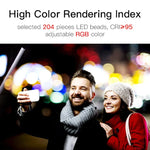 LUXCeO Q508A 8색 사진 LED 스틱 비디오 라이트 방수 핸드헬드 LED 필 라이트 플래시 조명 램프 리모컨 포함, Q508A