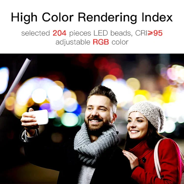 LUXCeO Q508A 8색 사진 LED 스틱 비디오 라이트 방수 핸드헬드 LED 필 라이트 플래시 조명 램프 리모컨 포함, Q508A