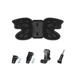 GoPro, Insta360, DJI 및 기타 액션 카메라용 3방향 피벗 암 & J-후크 버클 & 긴 나사 포함 나비 헬멧 마운트 어댑터, 피벗 암 & J-후크 버클 포함 나비 헬멧 마운트