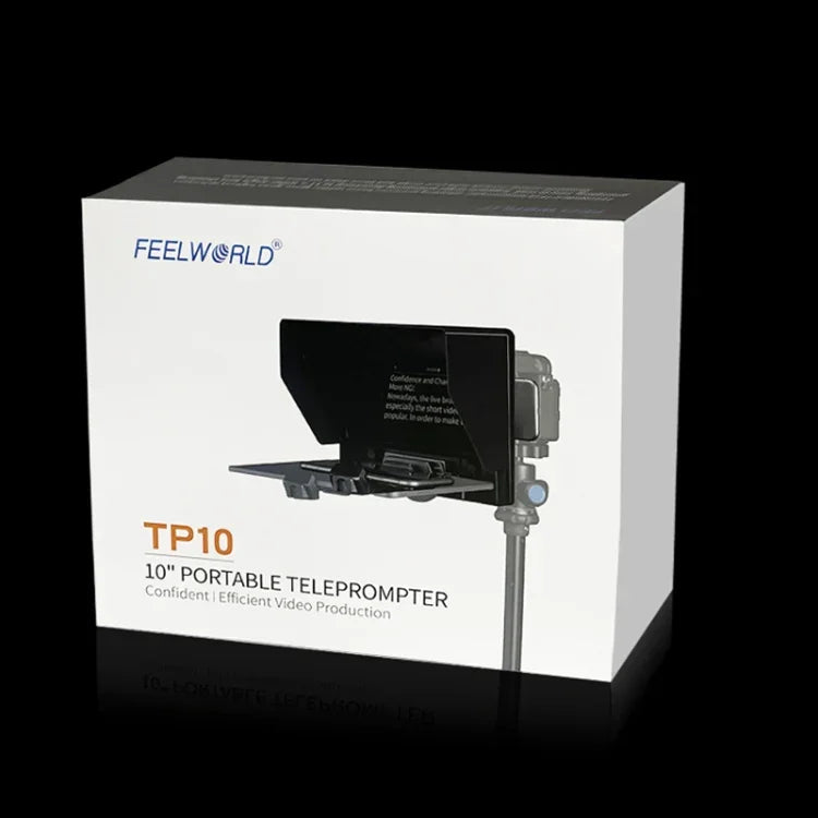FEELWORLD TP10 휴대용 10인치 접이식 텔레프롬프터 리모컨 렌즈 어댑터 링 10인치 이하 스마트폰 / 태블릿용, TP10