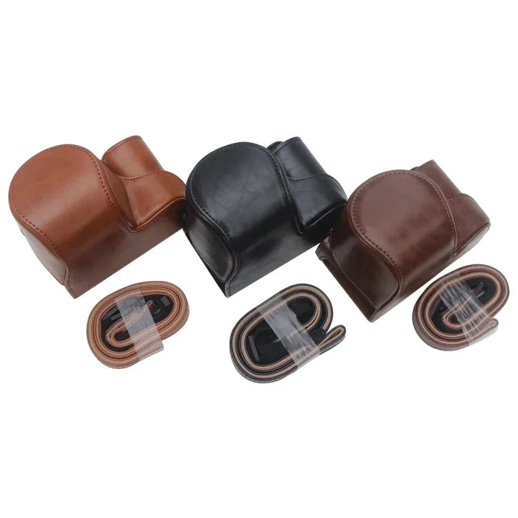 소니 ZV-E10용 풀 바디 카메라 PU 가죽 케이스 가방, 소니 ZV-E10용