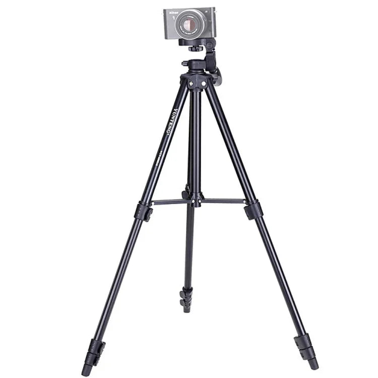 YUNTENG VCT-680RM 4단 접이식 다리 알루미늄 합금 삼각대, 3D 삼각대 헤드 포함 DSLR 및 디지털 카메라용, 조절 높이: 46-138cm, VCT-680RM