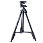 YUNTENG VCT-680RM 4단 접이식 다리 알루미늄 합금 삼각대, 3D 삼각대 헤드 포함 DSLR 및 디지털 카메라용, 조절 높이: 46-138cm, VCT-680RM