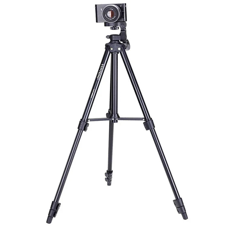 YUNTENG VCT-680RM 4단 접이식 다리 알루미늄 합금 삼각대, 3D 삼각대 헤드 포함 DSLR 및 디지털 카메라용, 조절 높이: 46-138cm, VCT-680RM