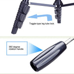 YUNTENG VCT-680RM 4단 접이식 다리 알루미늄 합금 삼각대, 3D 삼각대 헤드 포함 DSLR 및 디지털 카메라용, 조절 높이: 46-138cm, VCT-680RM