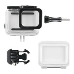 GoPro NEW HERO / HERO6 / 5용 45m 방수 하우징 보호 케이스 + 터치 스크린 백 커버, 버클 기본 마운트 및 나사 포함, 렌즈 분리 불필요, 터치 스크린 (투명)