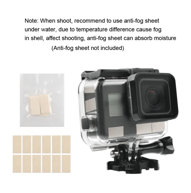 GoPro NEW HERO / HERO6 / 5용 45m 방수 하우징 보호 케이스 + 터치 스크린 백 커버, 버클 기본 마운트 및 나사 포함, 렌즈 분리 불필요, 터치 스크린 (투명)