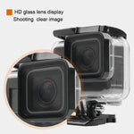 45m Waterproof Housing Protective Case + Touch Screen Back Cover for GoPro NEW HERO /HERO6 /5, with Buckle Basic Mount & Screw & (Purple, Red, Pink) Filters, No Need to Remove Lens, Touch Screen + Filters (Transparent)