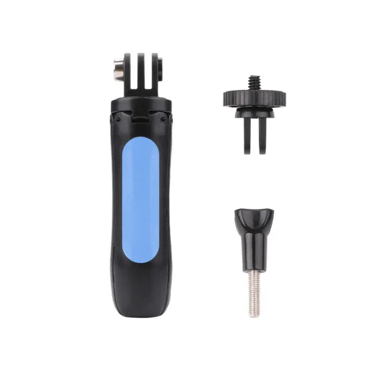 GoPro, Insta360, DJI 및 기타 액션 카메라용 다기능 접이식 삼각대 홀더 셀피 모노포드 스틱, 길이: 12-23cm, 길이: 12-23cm (빨강), 길이: 12-23cm (파랑)