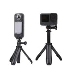 GoPro, Insta360, DJI 및 기타 액션 카메라용 다기능 접이식 삼각대 홀더 셀피 모노포드 스틱, 길이: 12-23cm, 길이: 12-23cm (빨강), 길이: 12-23cm (파랑)