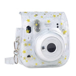 FUJIFILM Instax Mini 11용 Stars 크리스탈 PVC 하드 케이스 카메라 가방 어깨끈 포함, 투명