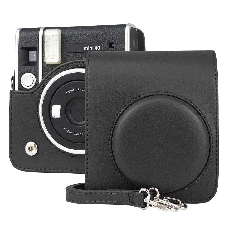 FUJIFILM instax mini 40용 스트랩 포함 전신 카메라 레트로 PU 가죽 케이스 가방, FUJIFILM instax mini 40용