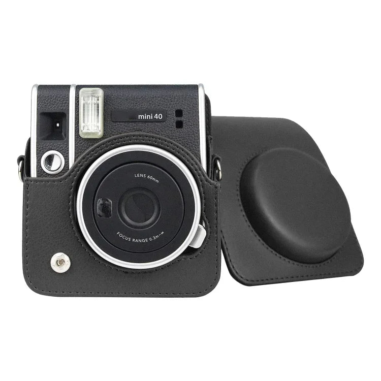 FUJIFILM instax mini 40용 스트랩 포함 전신 카메라 레트로 PU 가죽 케이스 가방, FUJIFILM instax mini 40용