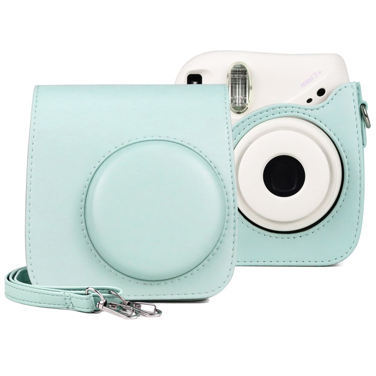 FUJIFILM instax mini 7+용 스트랩 포함 레트로 전신 PU 가죽 케이스 카메라 가방, FUJIFILM instax mini 7+용
