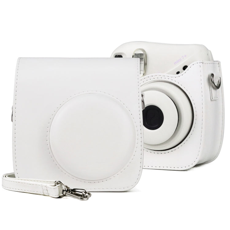 FUJIFILM instax mini 7+용 스트랩 포함 레트로 전신 PU 가죽 케이스 카메라 가방, FUJIFILM instax mini 7+용