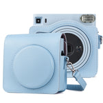 FUJIFILM instax Square SQ1용 스트랩 포함 전신 PU 가죽 케이스 카메라 가방
