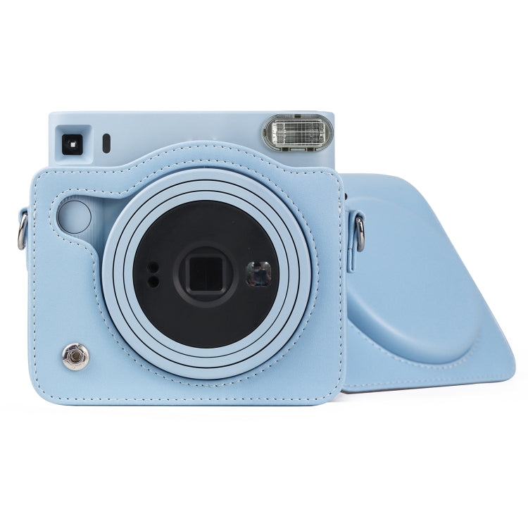 FUJIFILM instax Square SQ1용 스트랩 포함 전신 PU 가죽 케이스 카메라 가방