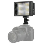 HD-160 화이트 라이트 LED 비디오 라이트 온카메라 사진 조명 보조광, 캐논, 니콘 DSLR 카메라용 3개 필터 플레이트 포함, HD-160