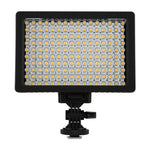 HD-160 화이트 라이트 LED 비디오 라이트 온카메라 사진 조명 보조광, 캐논, 니콘 DSLR 카메라용 3개 필터 플레이트 포함, HD-160