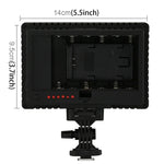 HD-160 화이트 라이트 LED 비디오 라이트 온카메라 사진 조명 보조광, 캐논, 니콘 DSLR 카메라용 3개 필터 플레이트 포함, HD-160