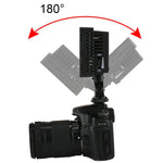 HD-160 화이트 라이트 LED 비디오 라이트 온카메라 사진 조명 보조광, 캐논, 니콘 DSLR 카메라용 3개 필터 플레이트 포함, HD-160
