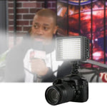 HD-160 화이트 라이트 LED 비디오 라이트 온카메라 사진 조명 보조광, 캐논, 니콘 DSLR 카메라용 3개 필터 플레이트 포함, HD-160