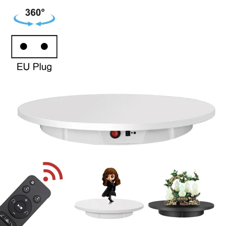 60cm 전동 회전 디스플레이 스탠드 소품 턴테이블, 하중: 100kg, 플러그인 전원, EU 플러그, 60cm, EU 플러그