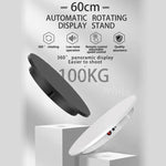 60cm 전동 회전 디스플레이 스탠드 소품 턴테이블, 하중: 100kg, 플러그인 전원, EU 플러그, 60cm, EU 플러그