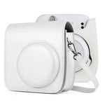 FUJIFILM Instax mini 11용 단색 전신 카메라 가죽 케이스 가방, 스트랩 포함