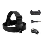 GoPro HERO10 Black / HERO9 Black / 8 / 7 / 6 / 5, Xiaoyi 및 기타 액션 카메라, 스마트폰용 전화 클램프 및 나사, S형 어댑터 포함 탄성 마운트 벨트 조절식 헤드 스트랩