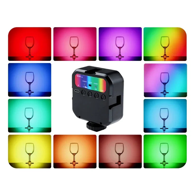 MJ88 포켓 3000-7000K+RGB 풀 컬러 뷰티 필 라이트 핸드헬드 카메라 촬영 스트리머 LED 라이트 리모컨 포함, MJ88