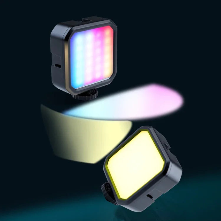 MJ88 포켓 3000-7000K+RGB 풀 컬러 뷰티 필 라이트 핸드헬드 카메라 촬영 스트리머 LED 라이트 리모컨 포함, MJ88