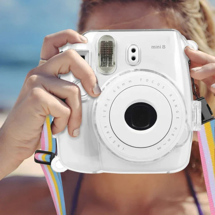 FUJIFILM instax mini 9 / mini 8+ / mini 8용 스트랩 포함 보호 크리스탈 쉘 케이스, FUJIFILM instax mini 9용