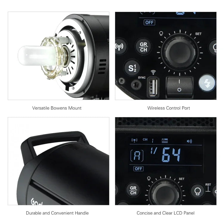 Godox DP600III 스튜디오 플래시 라이트 600Ws 보웬스 마운트 스튜디오 스피드라이트, DP600III