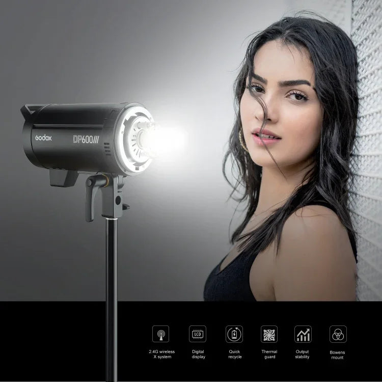 Godox DP600III 스튜디오 플래시 라이트 600Ws 보웬스 마운트 스튜디오 스피드라이트, DP600III