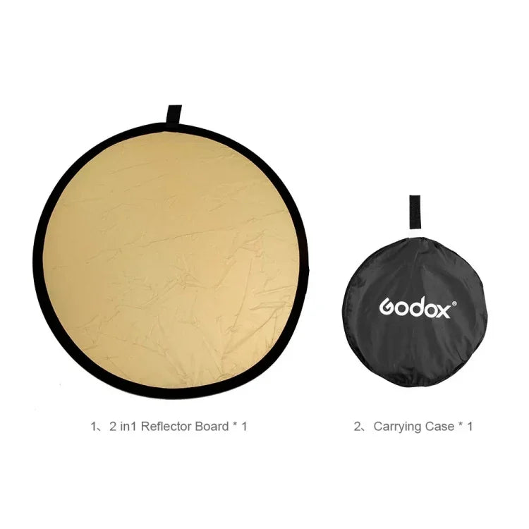 Godox FT01 80cm 원형 2-in-1 골드 / 실버 접이식 반사판, 80cm