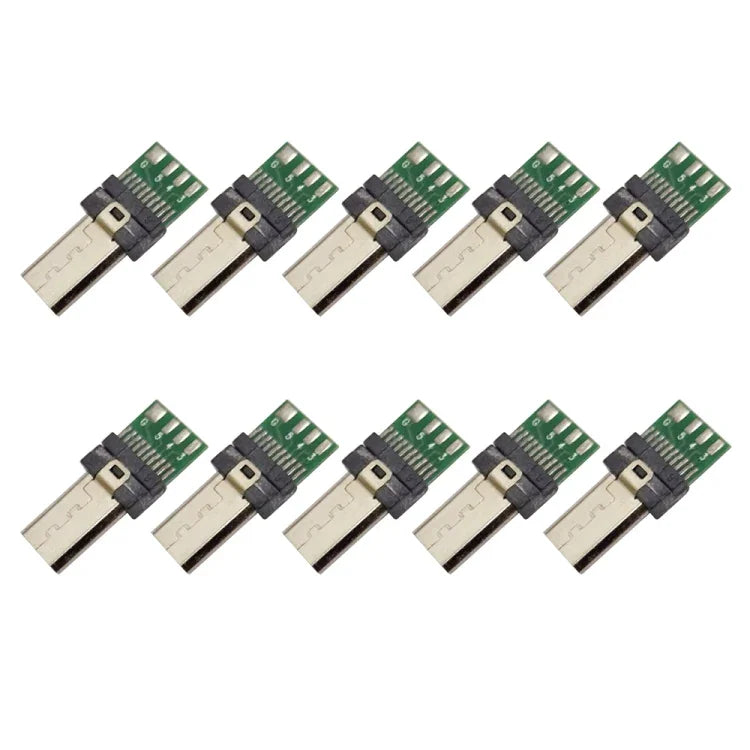 소니 카메라 데이터 케이블용 15핀 USB PCB 커넥터 마이크로 USB 플러그 어댑터 10개