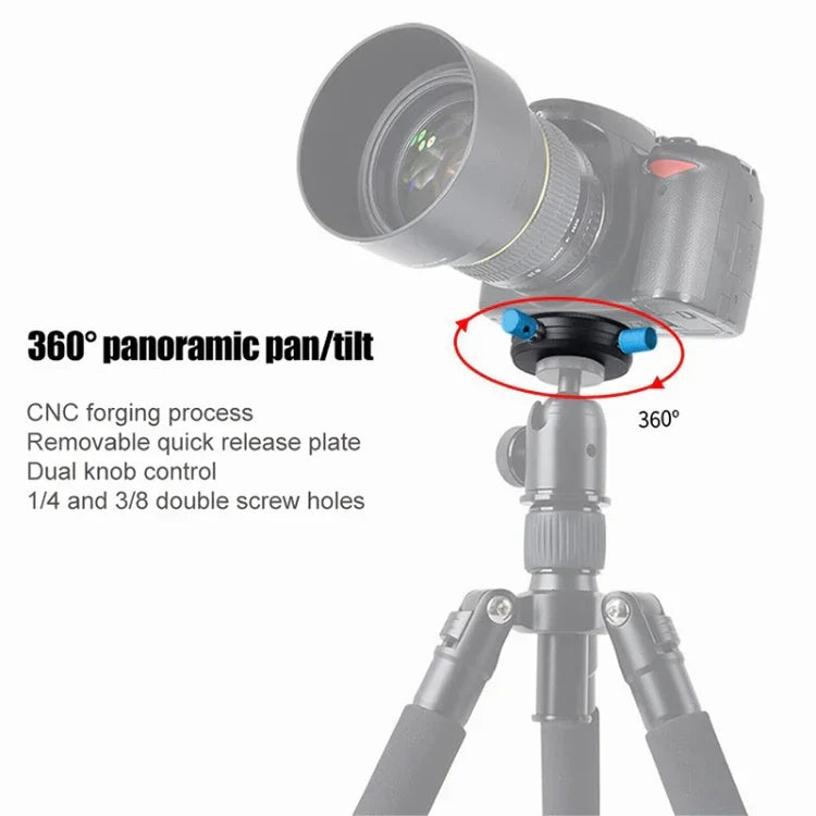 BEXIN QR-02 360도 회전 퀵 릴리스 헤드 카메라 삼각대 베이스 플레이트, QR-02 360