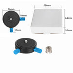 BEXIN QR-02 360도 회전 퀵 릴리스 헤드 카메라 삼각대 베이스 플레이트, QR-02 360