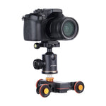 YELANGU L4X 카메라 휠 돌리 II 전동 트랙 슬라이더 3륜 비디오 풀리 롤링 돌리 카 DSLR / 홈 DV 카메라, GoPro, 스마트폰용, 하중: 3kg, L4X 돌리 카 블랙