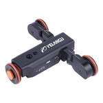 YELANGU L4X 카메라 휠 돌리 II 전동 트랙 슬라이더 3륜 비디오 풀리 롤링 돌리 카 DSLR / 홈 DV 카메라, GoPro, 스마트폰용, 하중: 3kg, L4X 돌리 카 블랙