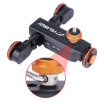 YELANGU L4X 카메라 휠 돌리 II 전동 트랙 슬라이더 3륜 비디오 풀리 롤링 돌리 카 DSLR / 홈 DV 카메라, GoPro, 스마트폰용, 하중: 3kg, L4X 돌리 카 블랙