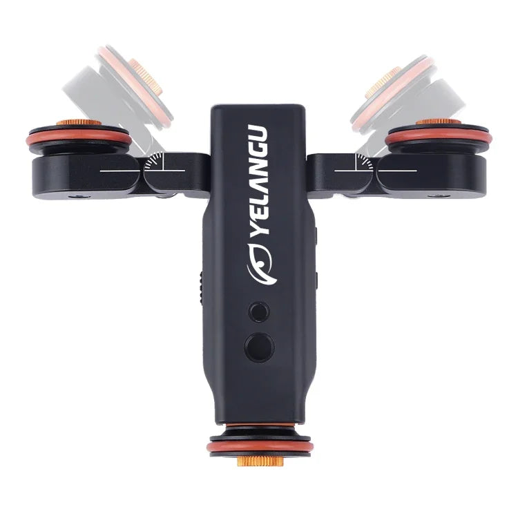 YELANGU L4X 카메라 휠 돌리 II 전동 트랙 슬라이더 3륜 비디오 풀리 롤링 돌리 카 DSLR / 홈 DV 카메라, GoPro, 스마트폰용, 하중: 3kg, L4X 돌리 카 블랙