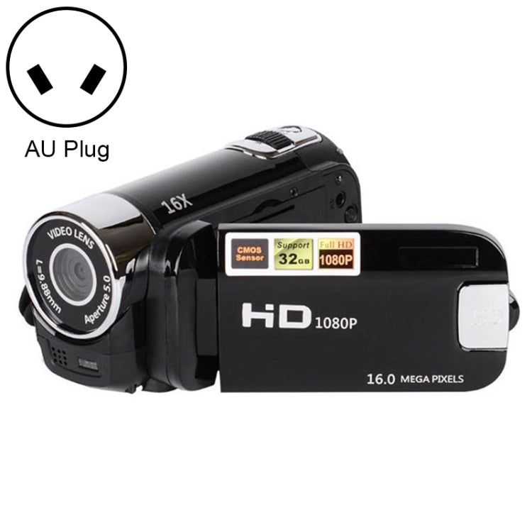 16배 디지털 줌 HD 1600만 화소 홈 여행용 DV 카메라, AU 플러그, AU 플러그