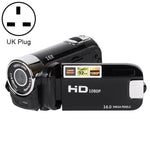 16배 디지털 줌 HD 1600만 화소 홈 여행 DV 카메라, 영국 플러그, 영국 플러그