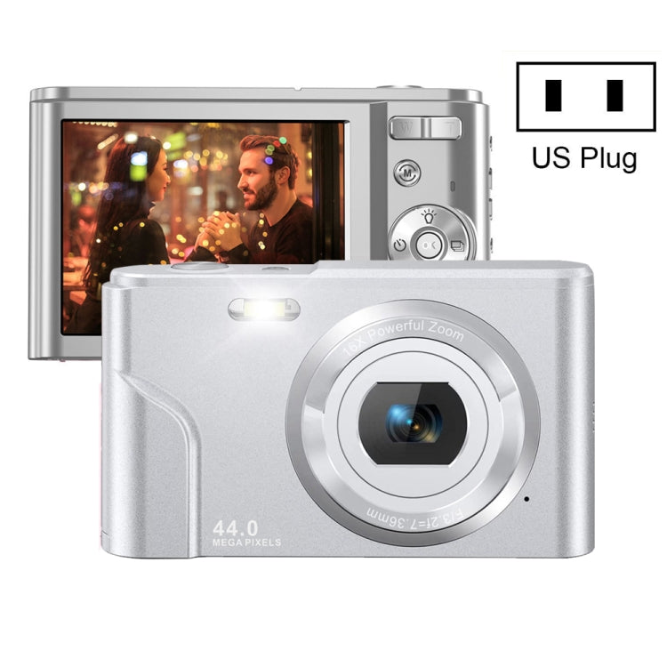 DC302 2.88인치 4400만 화소 16배 줌 2.7K 풀 HD 디지털 카메라 어린이 카드 카메라, 미국 플러그, DC302, 미국 플러그