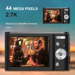 DC302 2.88인치 4400만 화소 16배 줌 2.7K 풀 HD 디지털 카메라 어린이 카드 카메라, 미국 플러그, DC302, 미국 플러그
