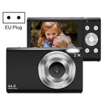 DC402 2.4인치 4400만 화소 16배 줌 1080P 풀 HD 디지털 카메라 어린이 카드 카메라, EU 플러그, EU 플러그